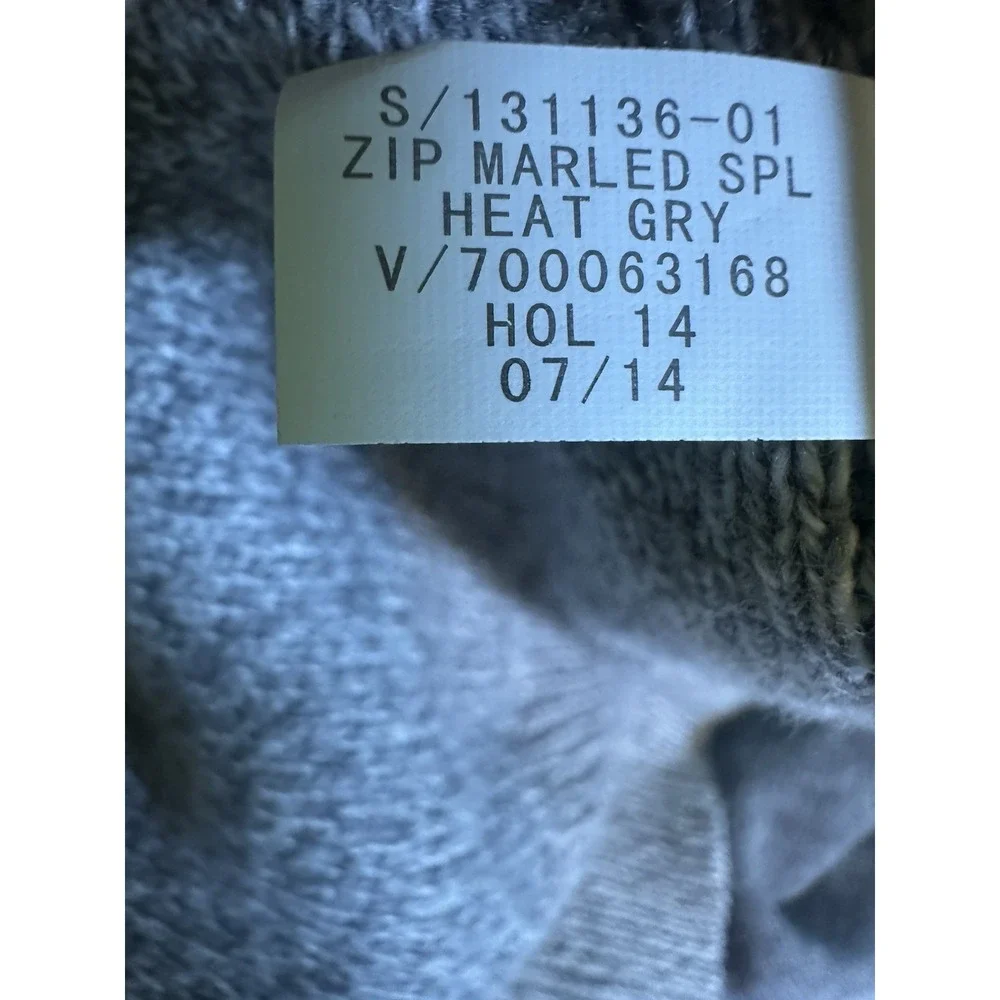Banana Republic Women's Merino Wool Blend Gray Zipper Raglan Sweater‎ LARGE